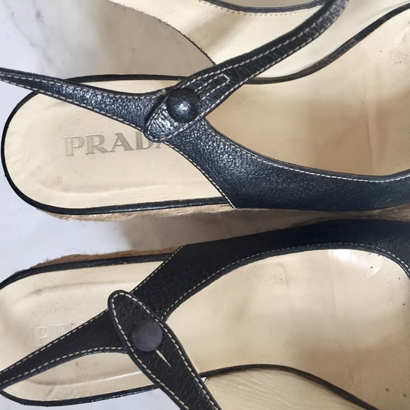 Prada sandals platform espadrille wedge sandals - Picture 6 of 8